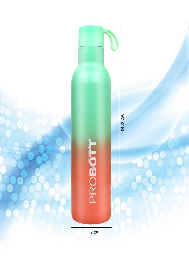 Probott Dream 500ml Stainless Steel Hot and Cold Water Bottle, Vacuum Insulated Flask Bottles, Dual Color Light Green & Orange | Easy to Carry for Travel, Camping, Gym, Sports, Office | Leak Proof - Image 5